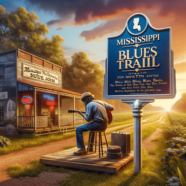 A photo of the Mississippi Blues trail 